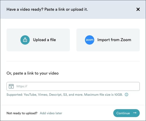 Modalidad de carga de vídeo del eWebinar